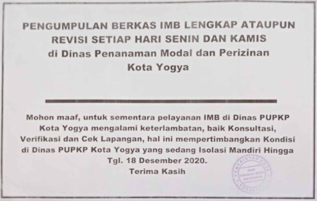 Pengumpulan Berkas IMB