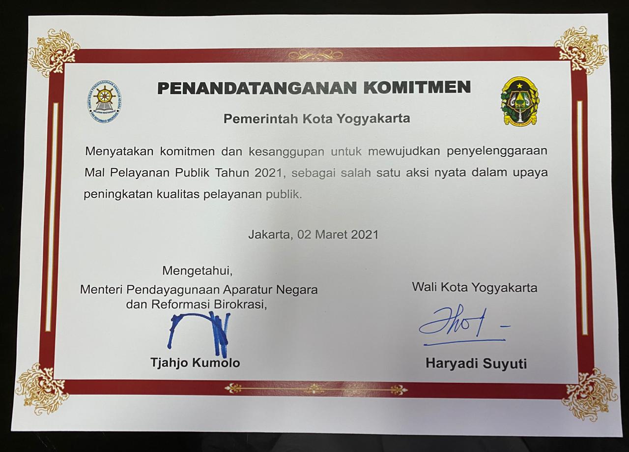 Pemerintah Kota Yogyakarta Siap Membentuk Mal Pelayanan Publik