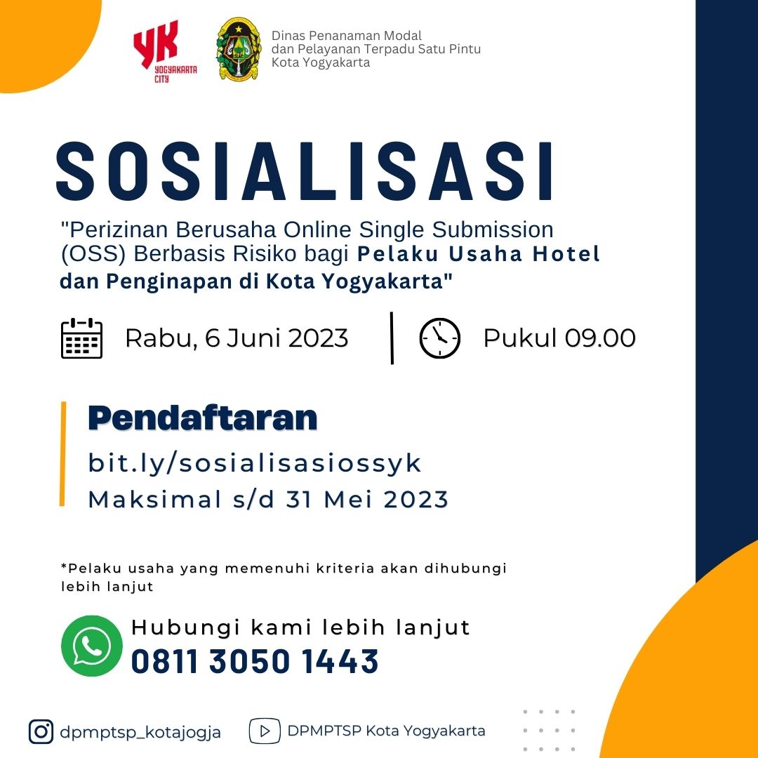 Sosialisasi Perizinan Berusaha OSS Berbasis Risiko Bagi Pelaku Usaha Hotel dan Penginapan